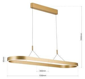 Orion - LED Lustr na lanku CARRARA LED/80W/230V 2700/3000/4000K zlatá