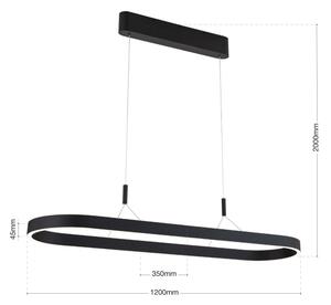 Orion - LED Lustr na lanku CARRARA LED/80W/230V 2700/3000/4000K černá