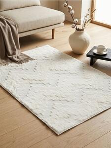 Sinsay - Měkký koberec s vyřezávaným vzorem - krémová