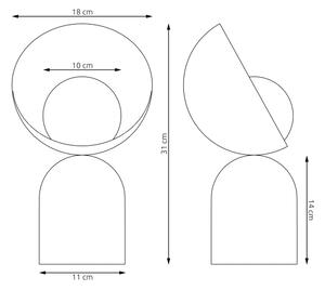 Stolní lampa BOTO 1xG9/8W/230V šedá