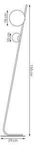 Stojací lampa TATU 2xG9/8W/230V černá