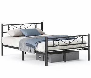 KOVOVÁ POSTEL, 140/200 cm černá Boxxx - Jednolůžkové postele, Online Only