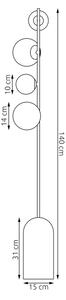 Stojací lampa ETNO 4xG9/8W/230V béžová