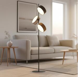 Stojací lampa DRUMZ 3xE14/10W/230V černá/hnědá/šedá