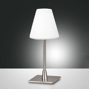 LED stolní lampa Lucy s dotykovým stmívačem, chrom
