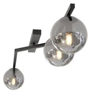Stropní svítidlo NATON 3xE14/10W/230V černá/kouřová
