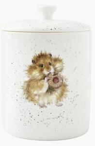 Skladovací dóza z kostního porcelánu Hamster