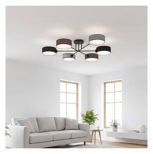 Přisazený lustr MAGA 6xE14/10W/230V černá/hnědá/šedá