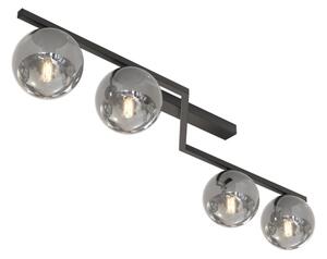 Stropní svítidlo NATON 4xE14/10W/230V černá/kouřová