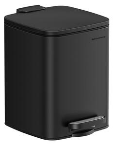 Koupelnový odpadkový koš NORD, 6 l, černý SongmicsHome