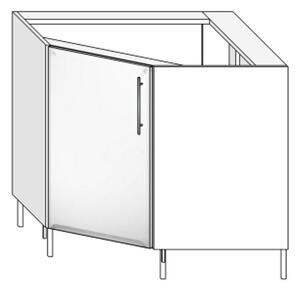 Spodní rohová skříňka SR90x90/L BRAVO 10 Dub sametový