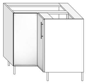 Spodní rohová skříňka SR90x90/2D/L BRAVO 10 Dub sametový