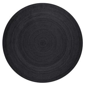 Koberec Hanse Home Jute Braided Rangpur černý kruh