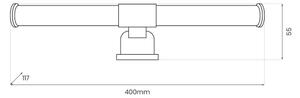 LED Koupelnové osvětlení zrcadla 2v1 APA LED/6W/230V 40 cm IP44 černá