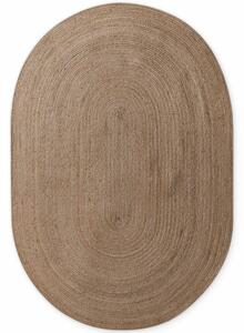 Koberec Hanse Home Jute Braided Rangpur naturální / hnědý ovál