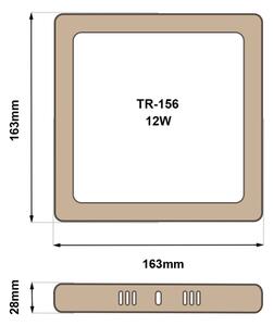 LED Stropní svítidlo BLOCK LED/12W/230V 4200K 16,3x16,3 cm hnědá