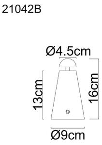 Globo 21042B - LED Stmív dot nabíjecí stolní lampa LIVA LED/1,2W/5V 1200 mAh