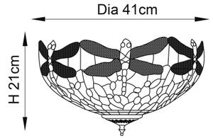 Endon 70722 - Stropní svítidlo Tiffany DRAGONFLY 2xE27/60W/230V pr. 41 cm