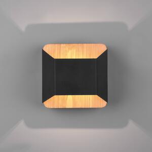 Nástěnné svítidlo Arino LED, černé, šířka 12,2 cm