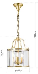 Orion - Lustr na řetězu BRUNO 3xE14/40W/230V pr. 25 cm zlatá