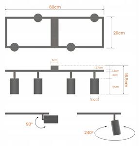 Bodové svítidlo 4xGU10/30W/230V bílá
