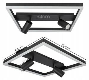 LED Stropní svítidlo LED/38W/230V + 2xGU10/30W černá
