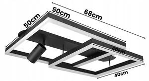 LED Stropní svítidlo LED/38W/230V + 1xGU10/30W černá
