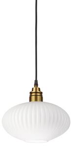 Lustr na lanku HECTOR 1xE27/15W/230V bílá/mosaz pr. 25 cm