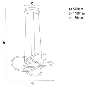 LED Stmívatelný lustr na lanku LED/95W/230V 3000-6500K pr. 57 cm + DO