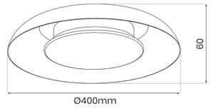 LED Stropní svítidlo PIATTINO LED/30W/230V 3000/4000/6000K pr. 40 cm černá/zlatá