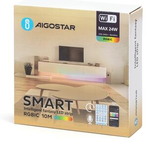 Aigostar - LED RGBIC Stmívatelný pásek 10 m LED/24W/24V + DO Wi-Fi