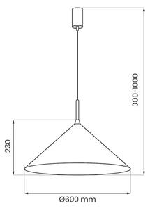 Lustr na lanku CAPITAL 1xGX53/15W/230V pr. 60 cm béžová