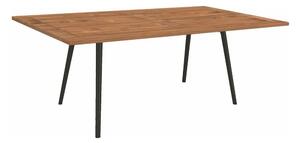 Stern Jídelní stůl Interno, Stern, obdélníkový 220x100x75 cm, profil nohou kulatý, rám lakovaný hliník šedočerný (anthracite), deska teak