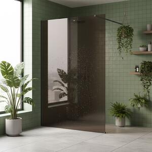 Sprchová zástěna Rea Flexi Brown / Titan 140