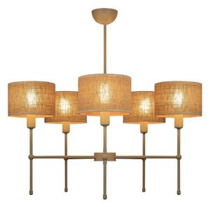 Lustr na tyči MADELA 5xE14/40W/230V juta/béžová