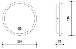 LED Venkovní nástěnné svítidlo se senzorem LED/15W/230V IP65 bílá