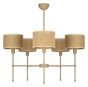 Lustr na tyči MADELA 5xE14/40W/230V juta/béžová
