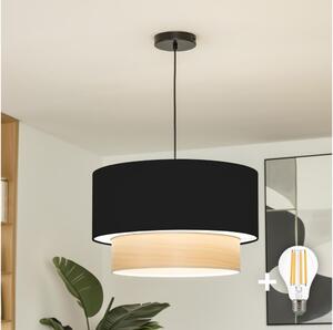 Brilagi - LED Lustr na lanku CERIA 1xE27/40W/230V pr. 50 cm černá/béžová