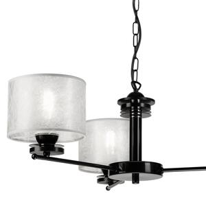 Lustr na řetězu ROSA 3xE27/60W/230V černá/šedá
