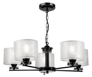 Lustr na řetězu ROSA 5xE27/60W/230V černá/šedá