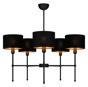 Lustr na tyči MADELA 5xE14/40W/230V černá