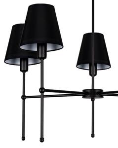 Lustr na tyči MADELA 5xE14/40W/230V černá