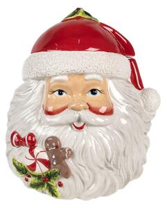 Vánoční keramická dóza s víčkem Santa Claus – 20x17x22 cm