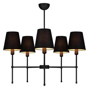 Lustr na tyči MADELA 5xE14/40W/230V černá