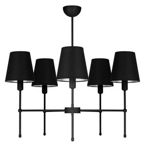 Lustr na tyči MADELA 5xE14/40W/230V černá