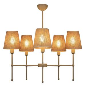 Lustr na tyči MADELA 5xE14/40W/230V juta/béžová
