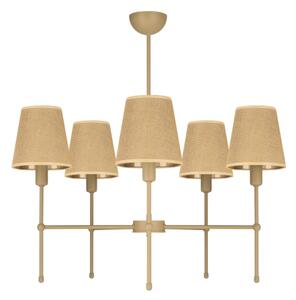 Lustr na tyči MADELA 5xE14/40W/230V juta/béžová