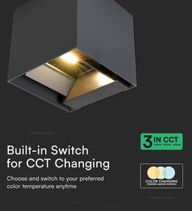 LED Solární nástěnné svítidlo se senzorem LED/9W/5V IP65 2600 mAh antracit