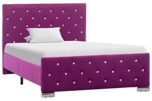 Rám postele fialový samet 100 x 200 cm