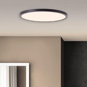LED stropní světlo Tuco, stmívatelné, černá, Ø30cm